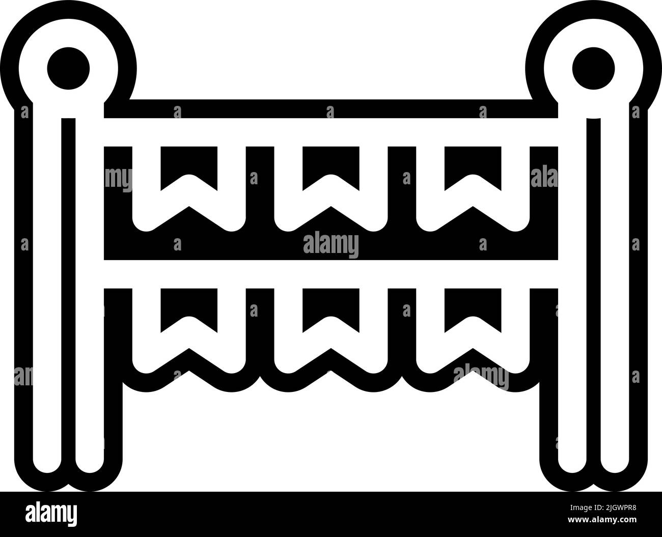 Amusement park garland icon . Stock Vector