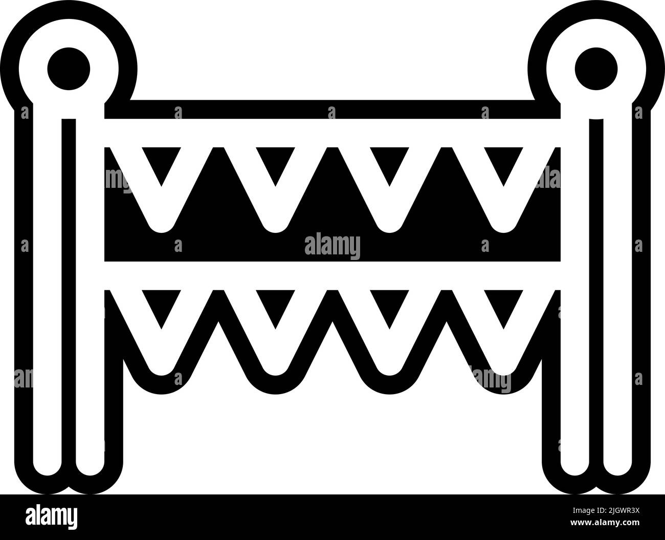 Amusement park garland icon . Stock Vector