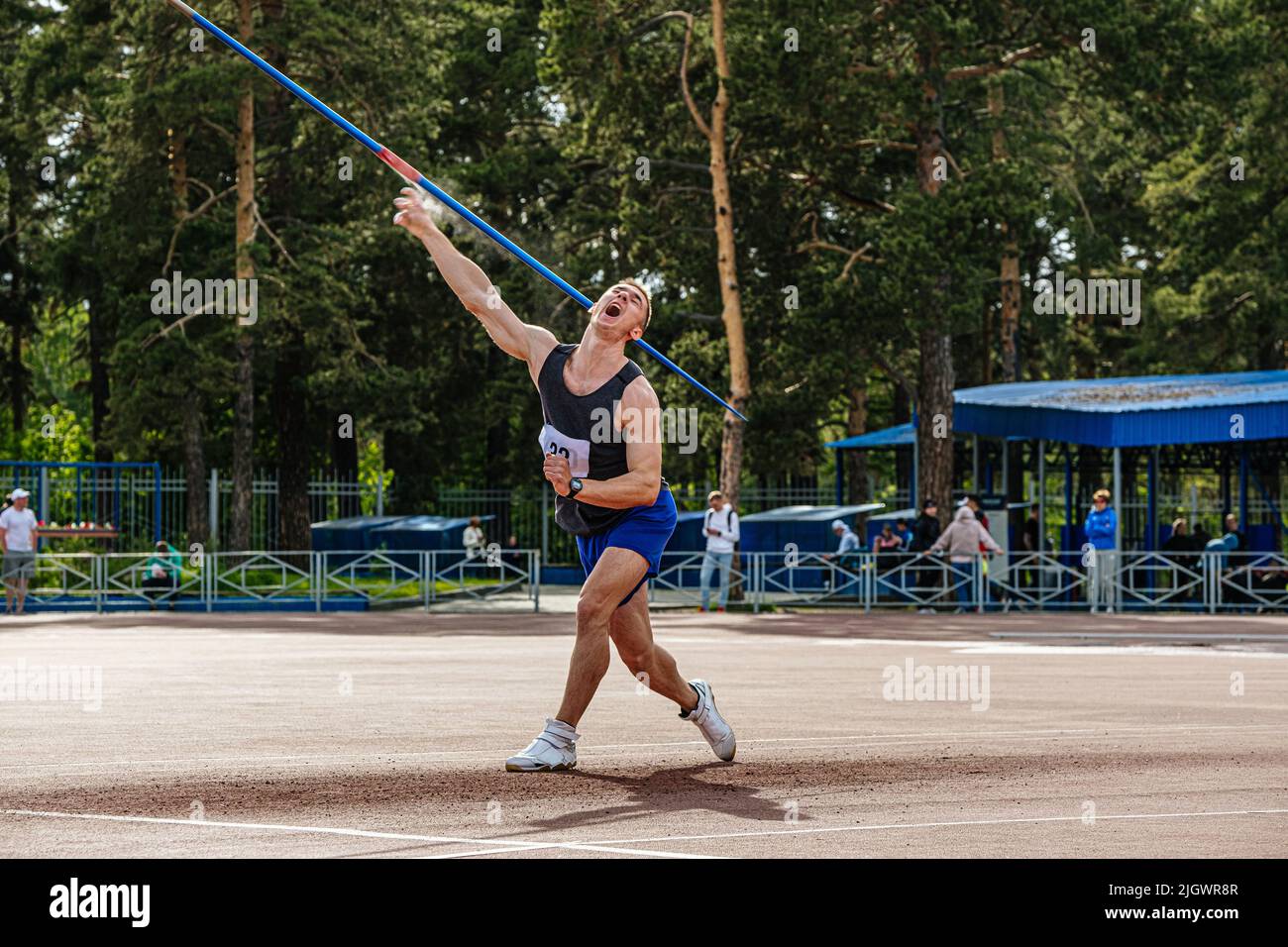javelin throwing in competition male athlete Stock Photo Alamy