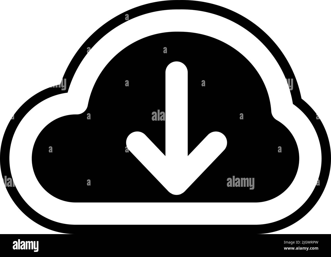 Audio and video download icon . Stock Vector