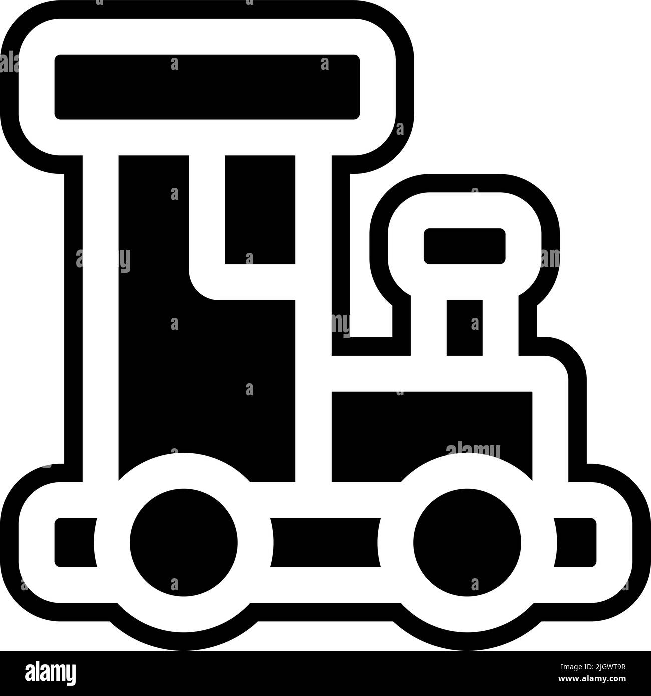 Baby train toy icon . Stock Vector
