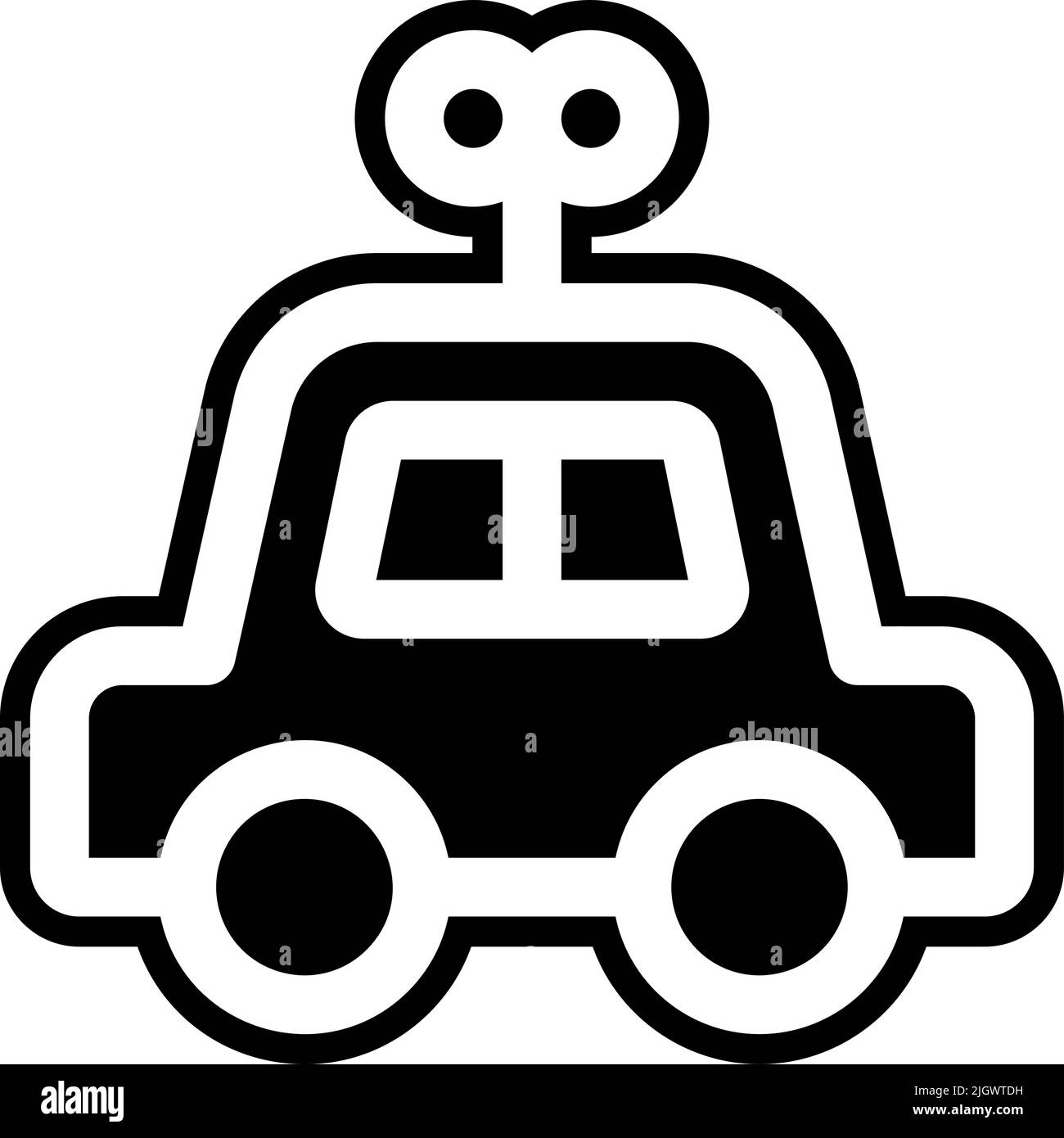 Baby car toy icon . Stock Vector