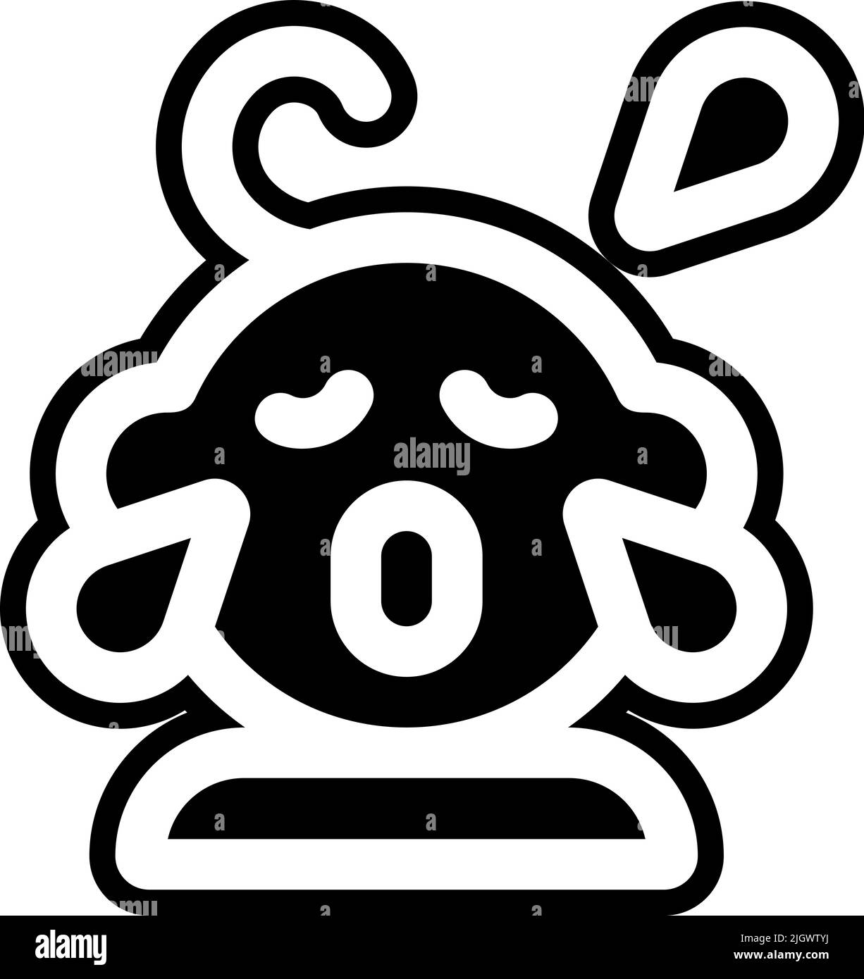 Baby crying icon . Stock Vector