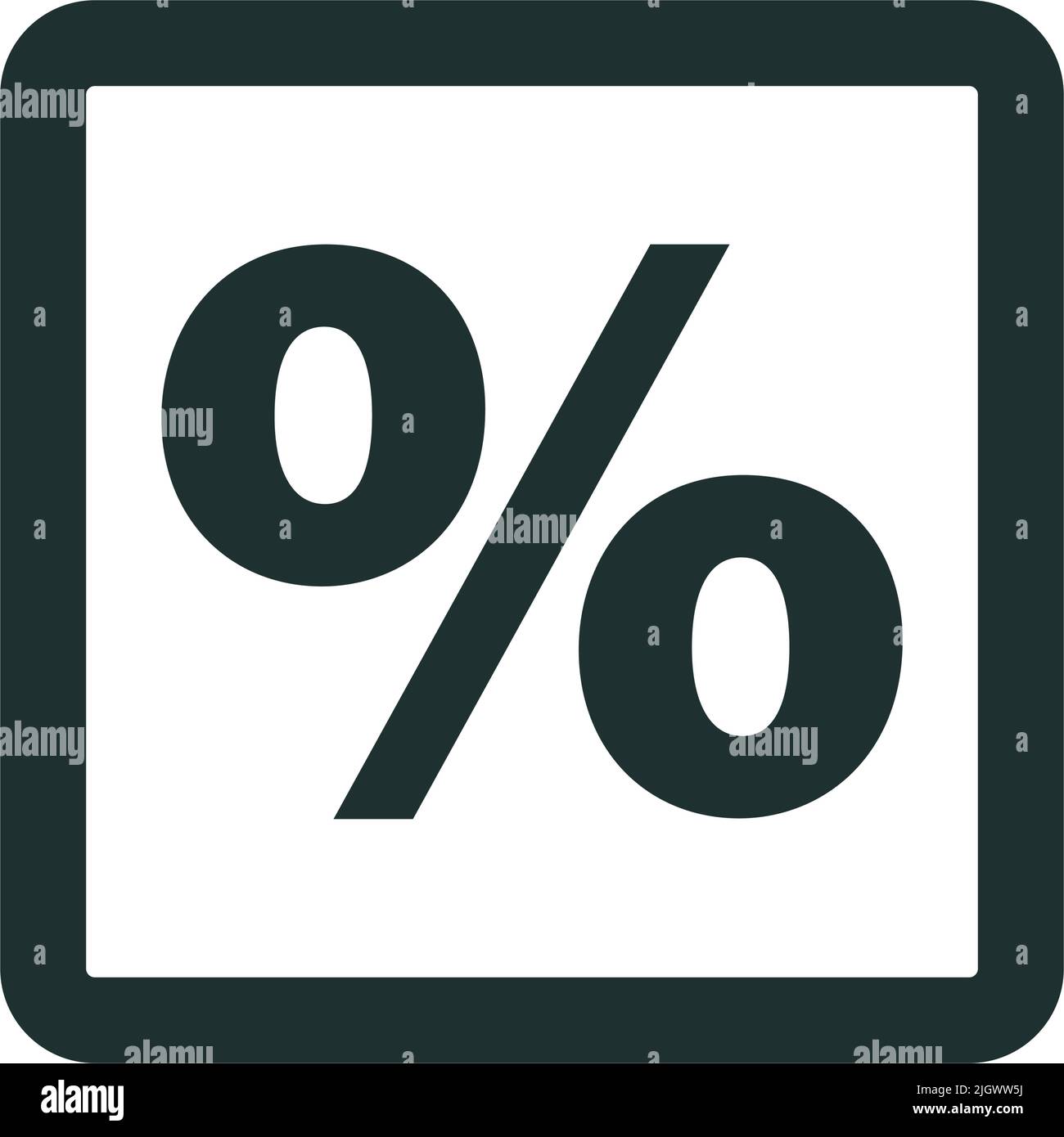 Percentage box icon. Discount and tax rate. Editable vector Stock
