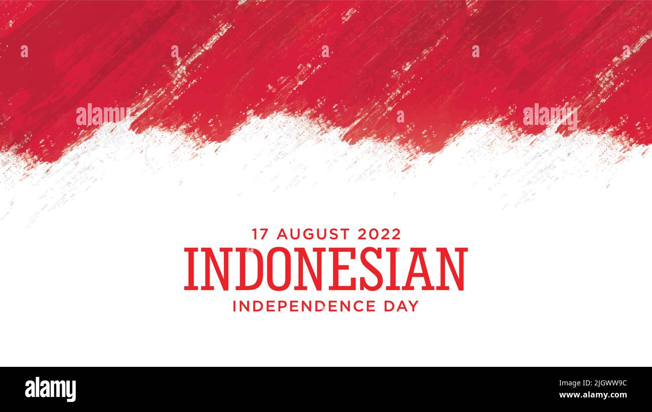 Indonesia Independence day with red grunge background design. indonesian  text mean is longevity indonesia Stock Vector Image & Art - Alamy