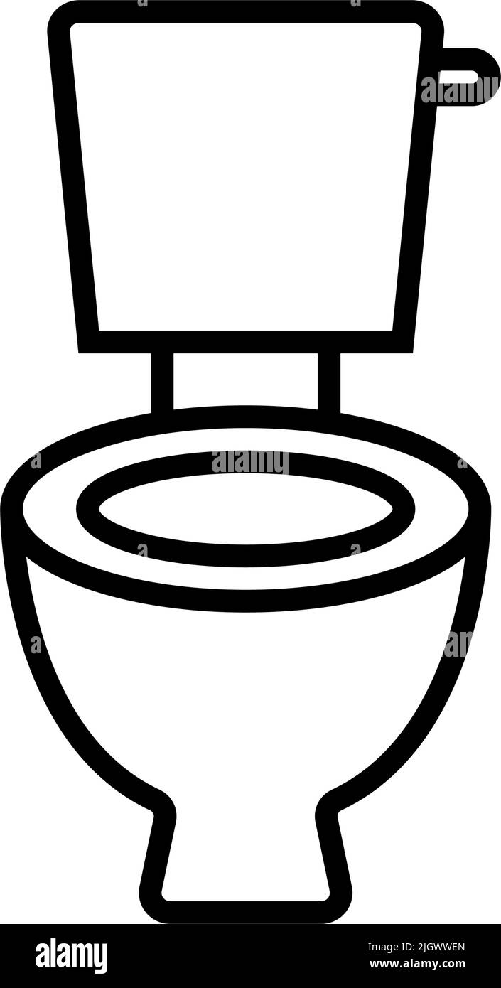 Simple toilet icon. Restroom. Editable vector. Stock Vector
