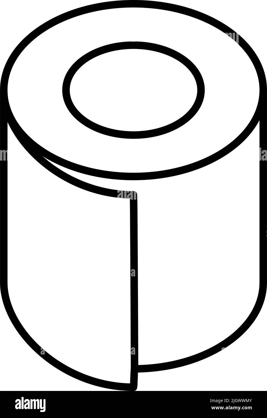 Toilet paper roll icon. Tissue icon. Editable vector. Stock Vector