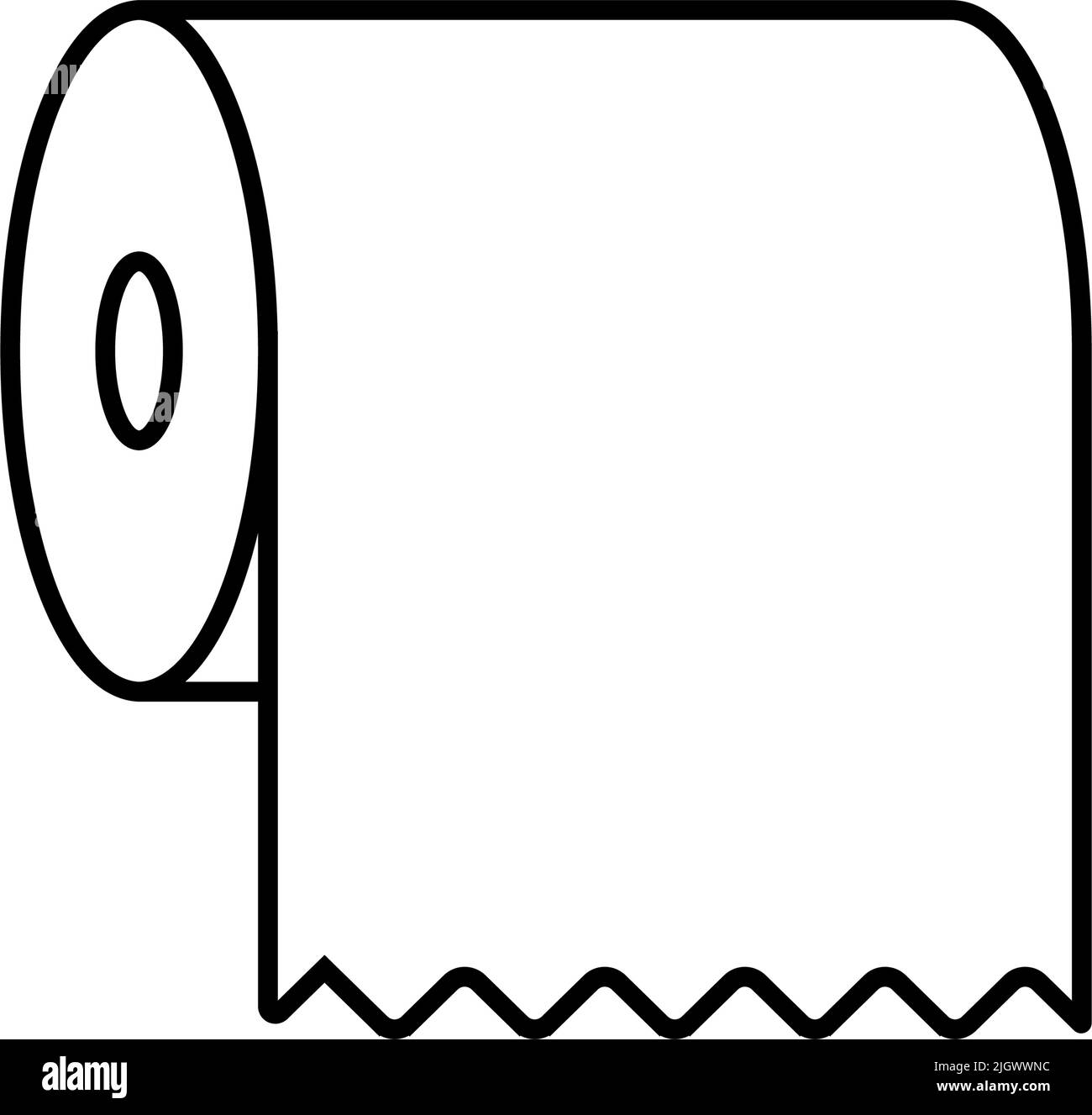 Simple toilet paper icon. Editable vector. Stock Vector