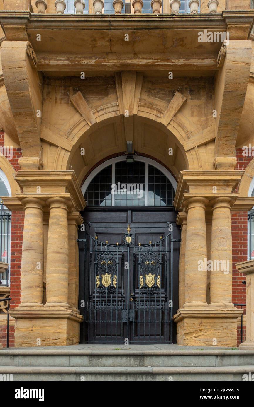 Marlborough Town Hall,Front Entrance,High Street,Marlborough,Wiltshire,England,UK Stock Photo