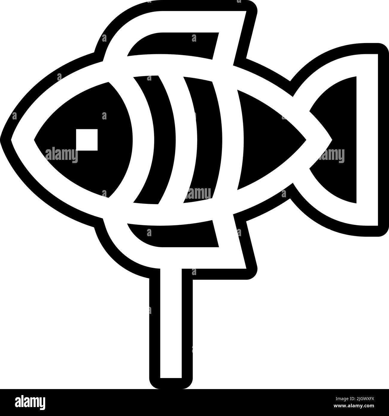 Bengali new year fish icon . Stock Vector