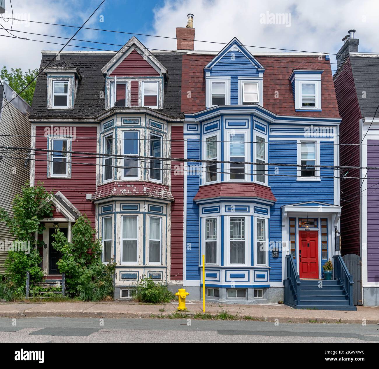Two Townhouses in St. John’s Stock Photo Alamy