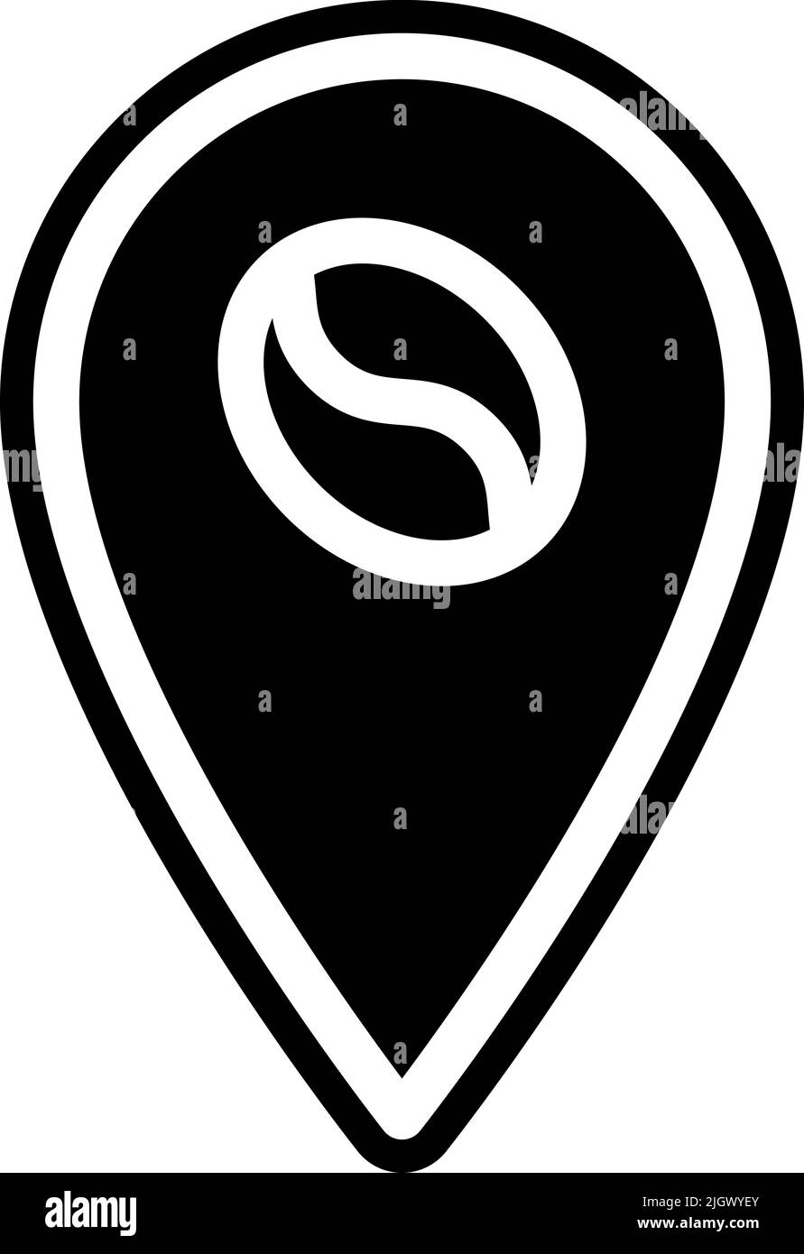 Coffee shop location icon . Stock Vector