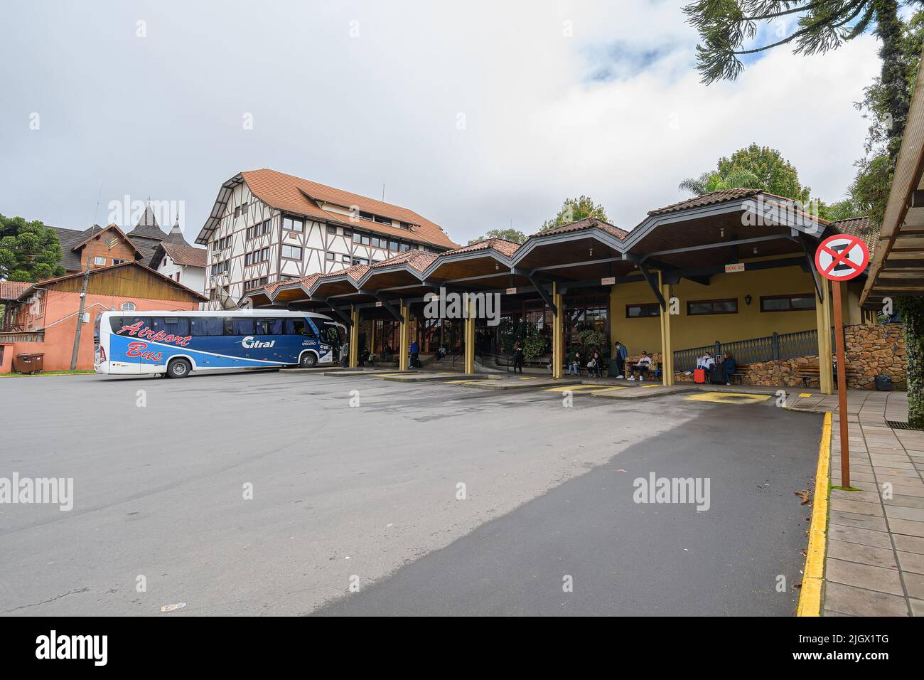 Gramado, RS, Brazil - May 19, 2022: view of the Estacao Rodoviaria of ...