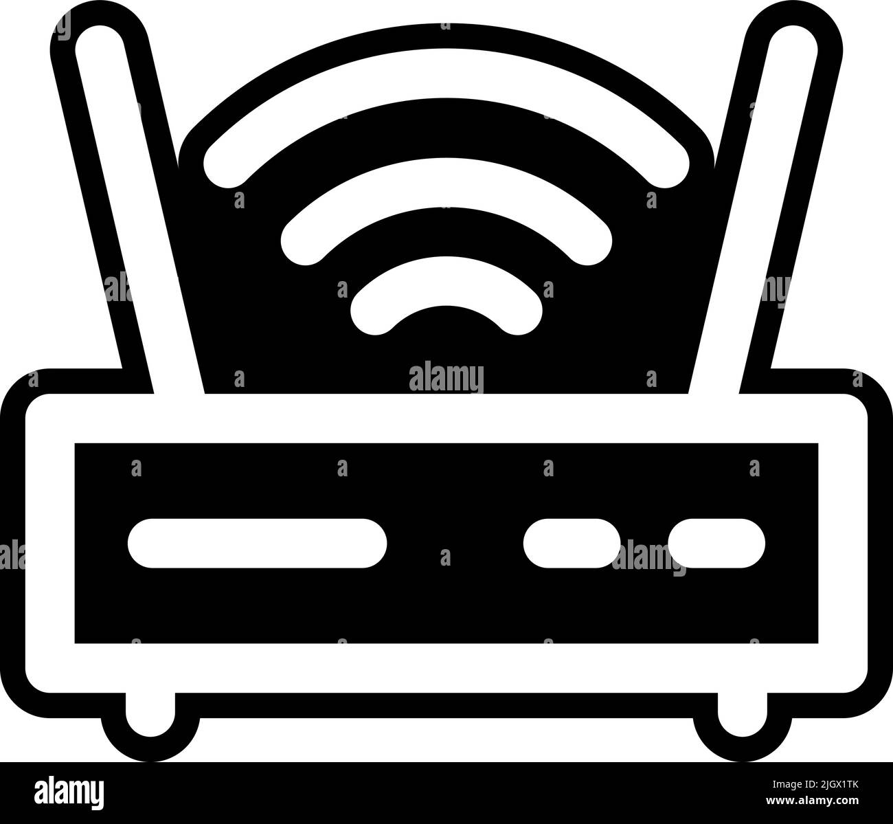Communication and media wifi router icon . Stock Vector