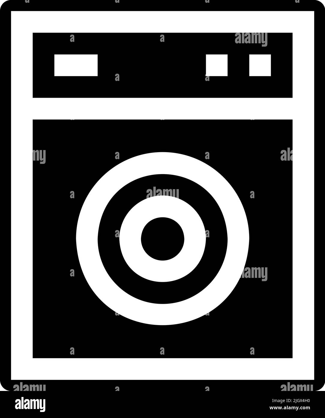 Electronics washing machine icon . Stock Vector