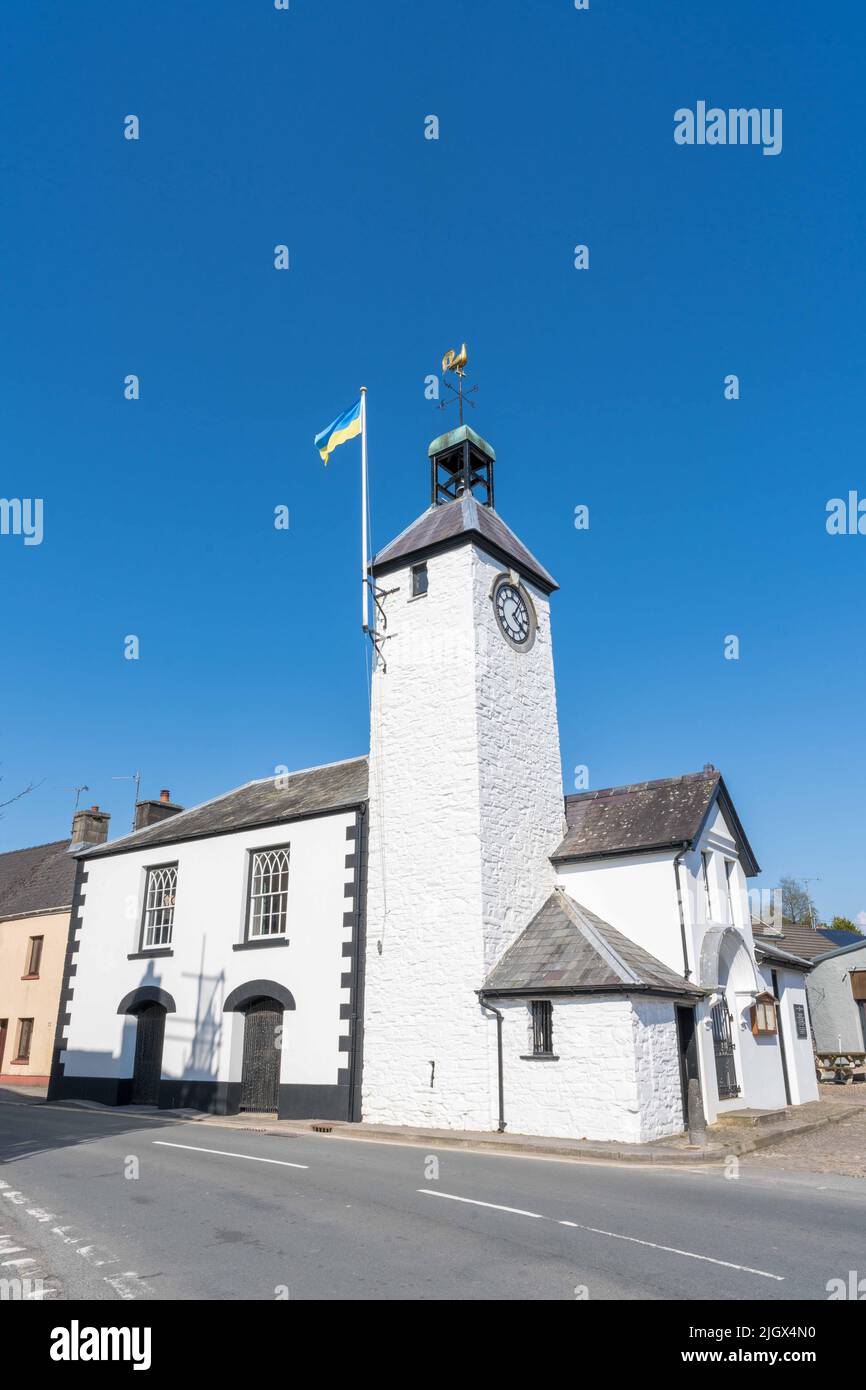 Laugharne Town Hall, Laugharne, Carmarthenshire, Wales, UKmunicipal Stock Photo