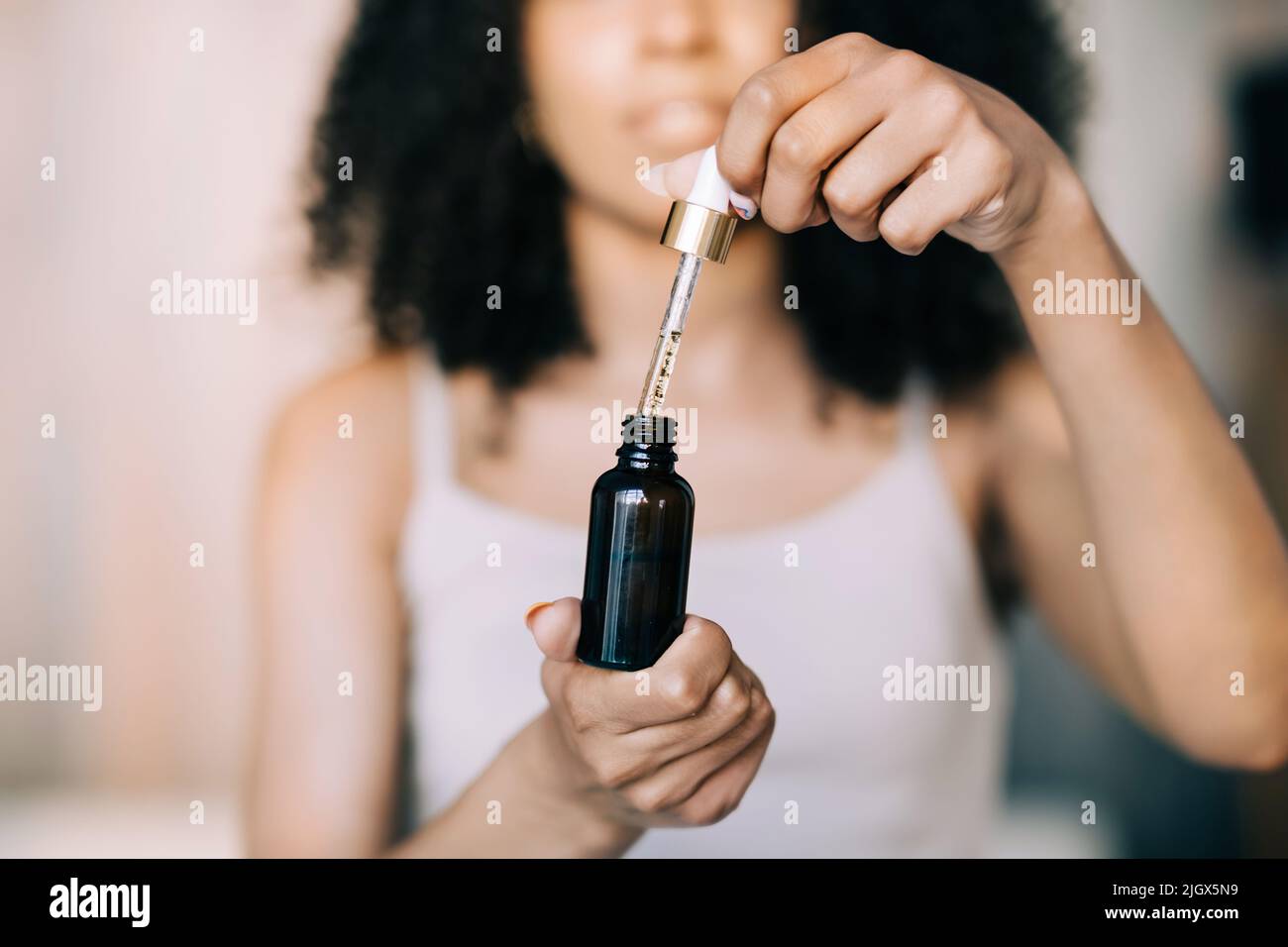 Woman face serum close up hi-res stock photography and images - Alamy
