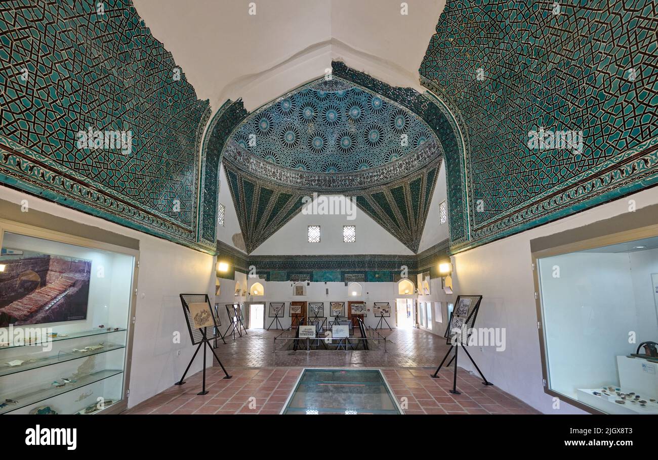 interior of Karatay Madrasa ceramics museum, Konya, Turkey Stock Photo