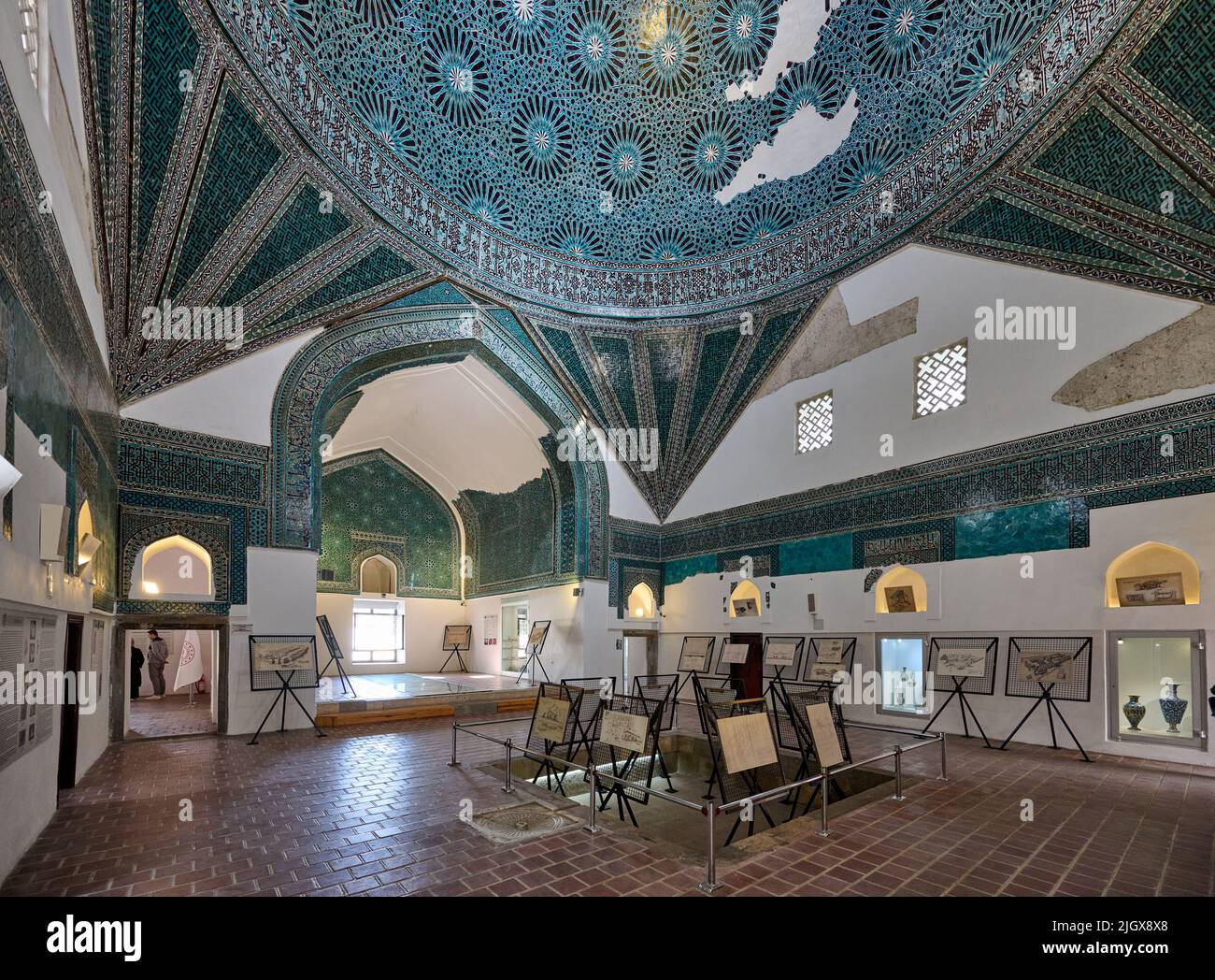 interior of Karatay Madrasa ceramics museum, Konya, Turkey Stock Photo