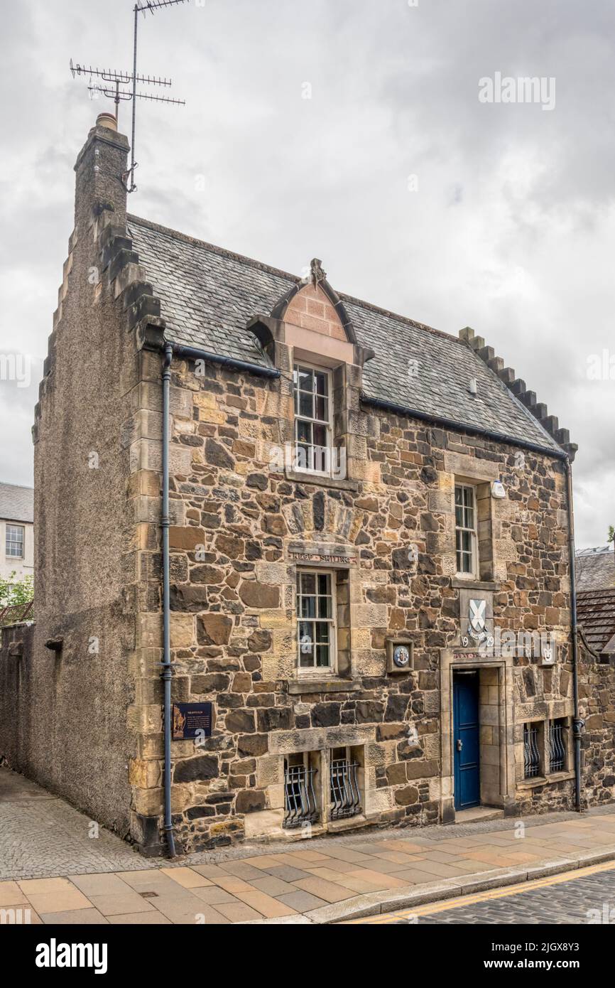 The Boy's Club on St John Street in the old town of Stirling was converted from the old Butter Market in 1929 by Eric Bell. Stock Photo
