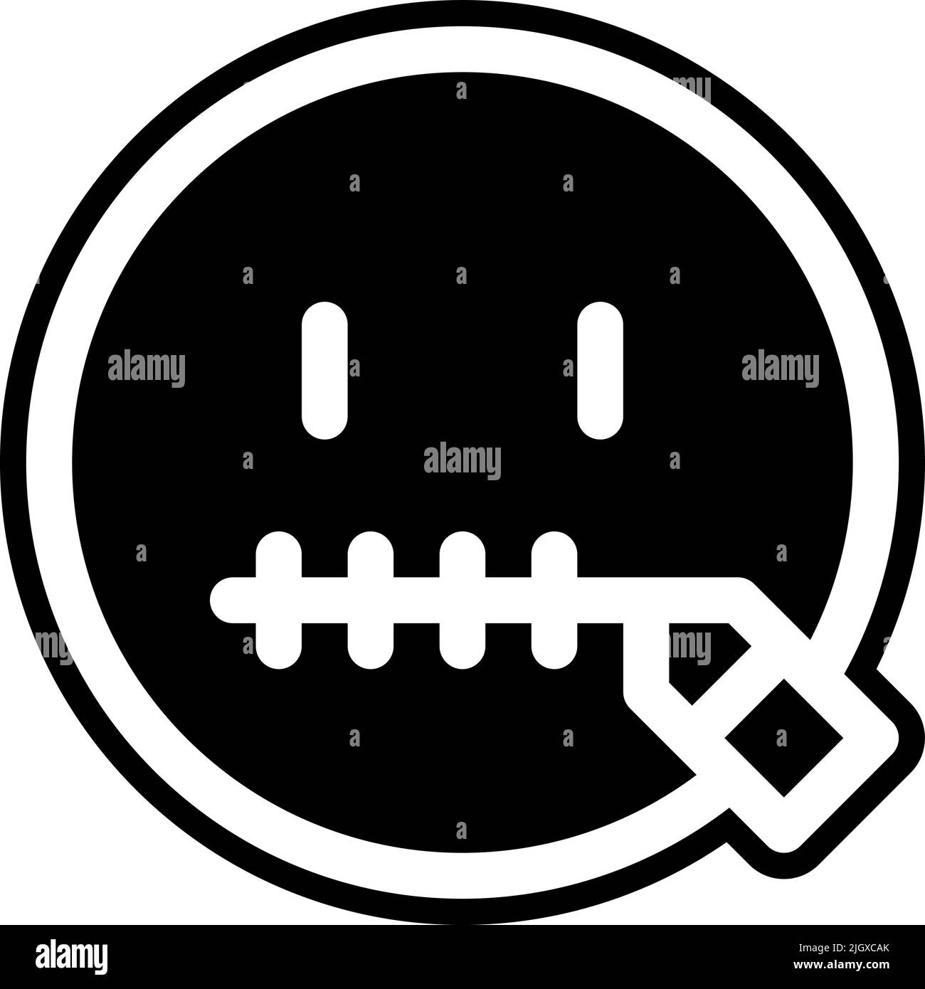 Emoji and emoticons zipper icon Stock Vector Image & Art Alamy