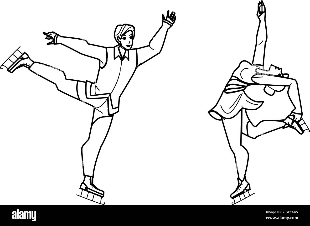 figure skating vector Stock Vector Image & Art Alamy