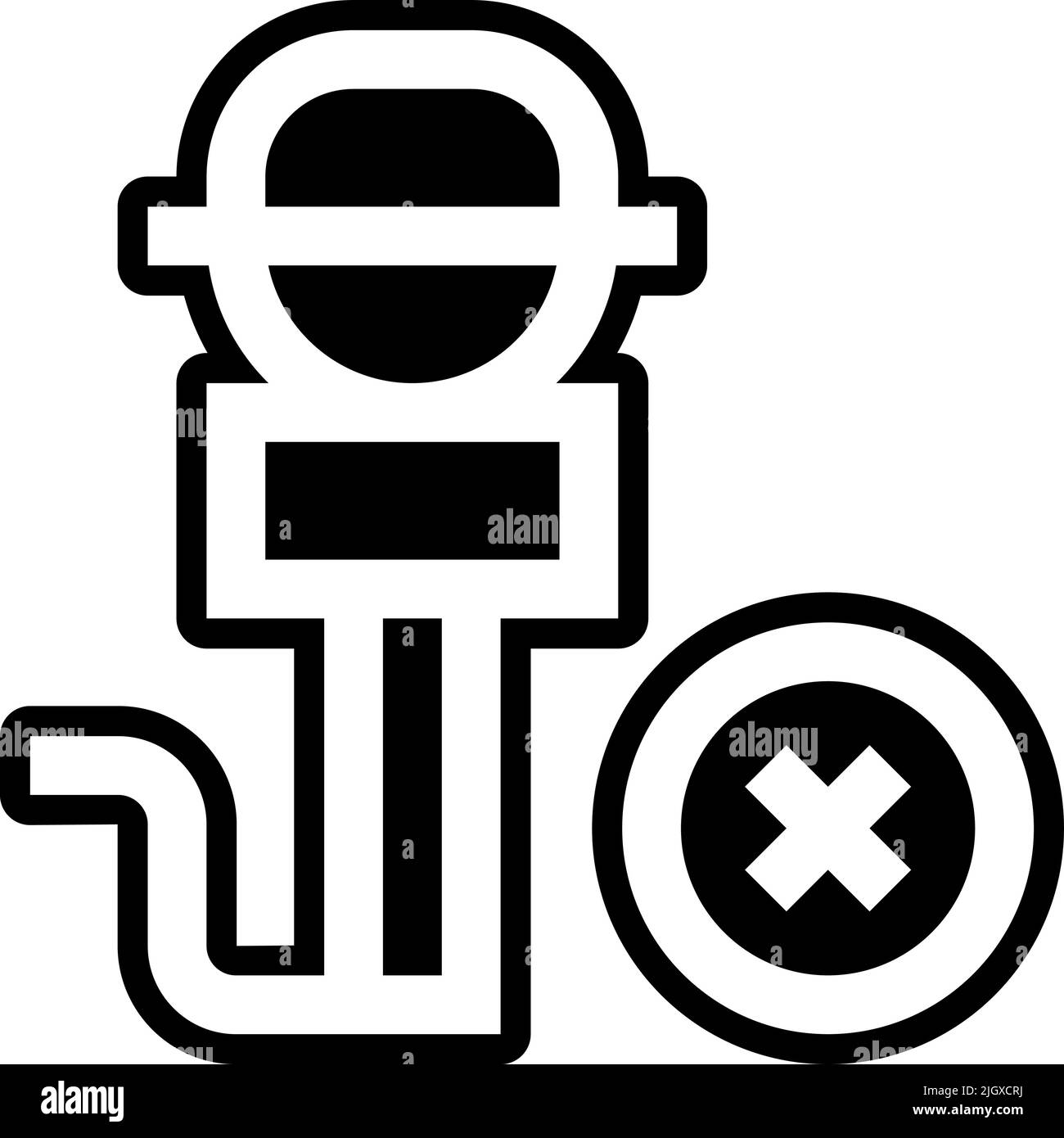 Fake news microphone icon . Stock Vector