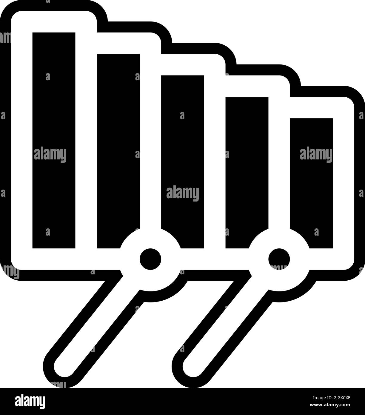 Fine arts xylophone icon . Stock Vector