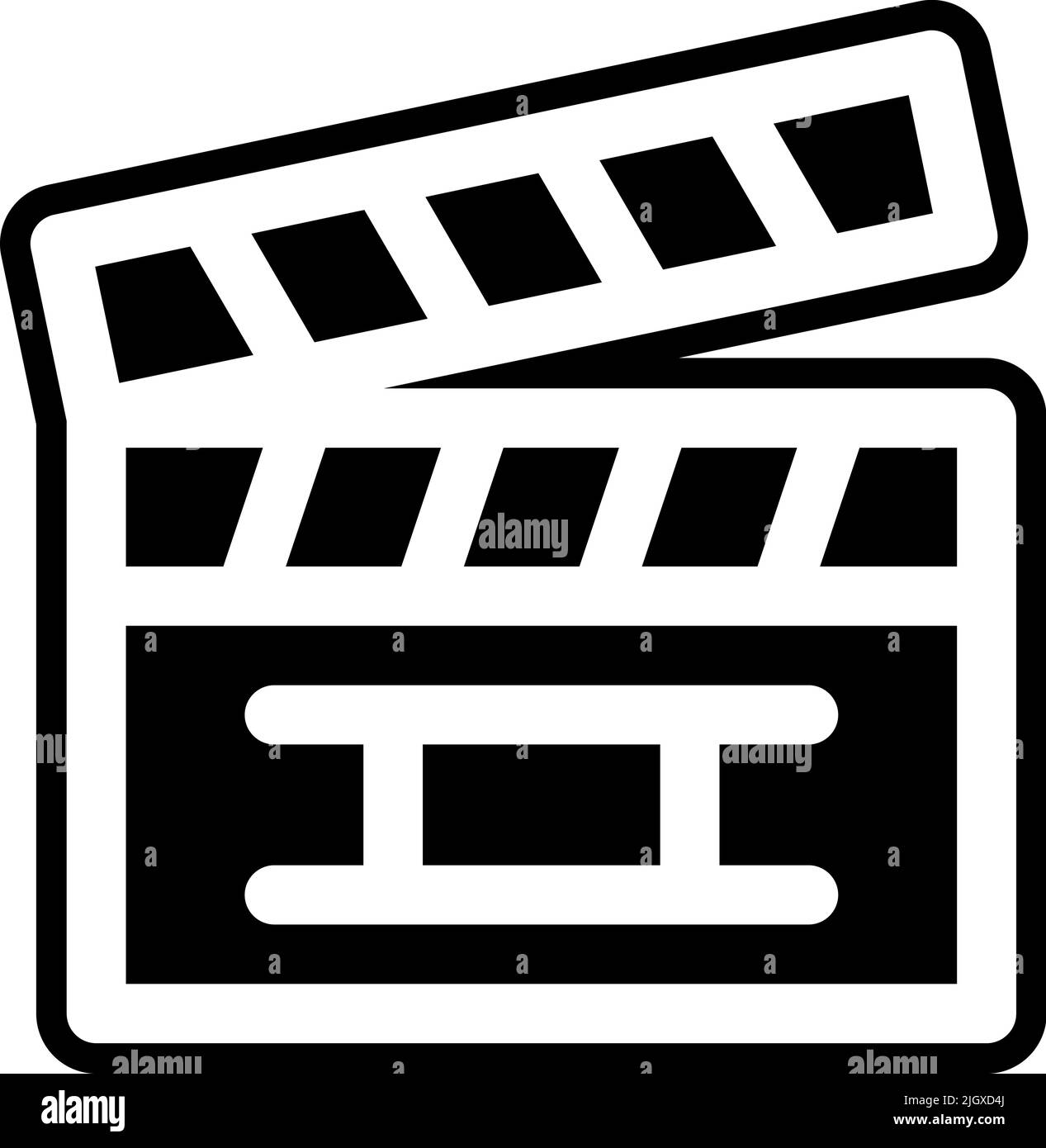 Fine arts clapperboard icon . Stock Vector