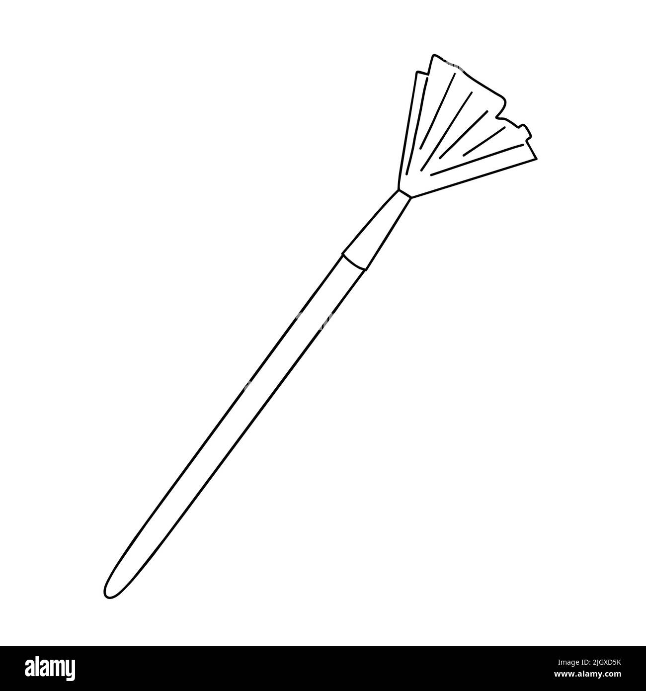 School paint brush simple outline vector illustration, school