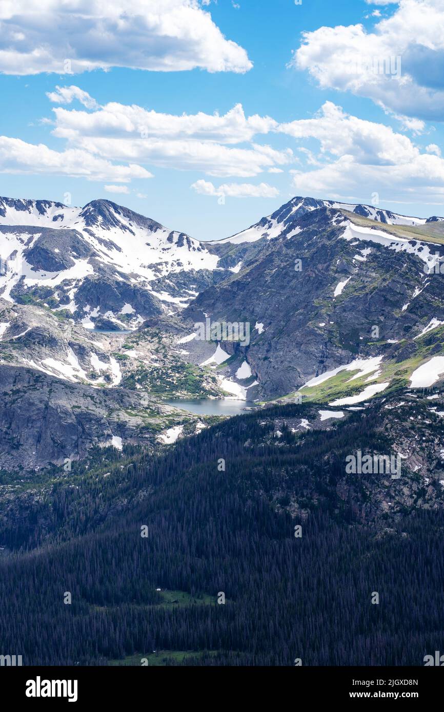 The view of Rocky Mountain National Park from one of the scenic spots