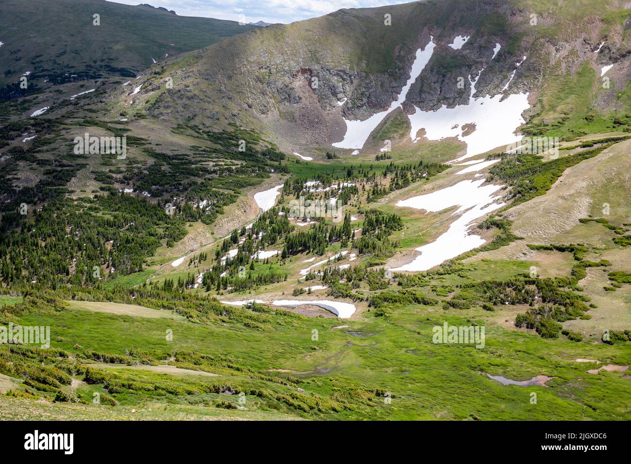 The view of Rocky Mountain National Park from one of the scenic spots