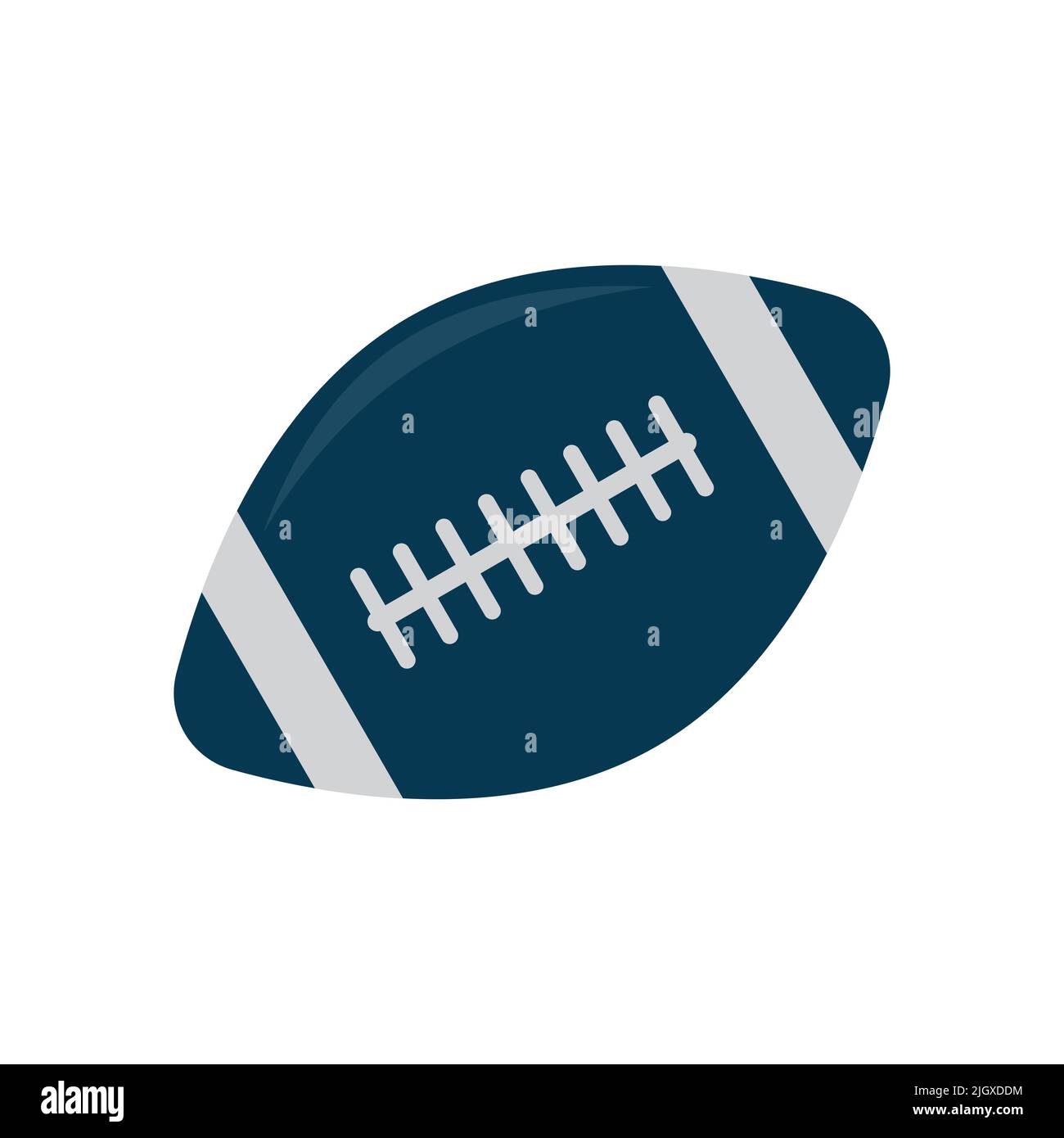 Rugby Sport Ball Icon Vector Line 3d Icon Stock Illustration