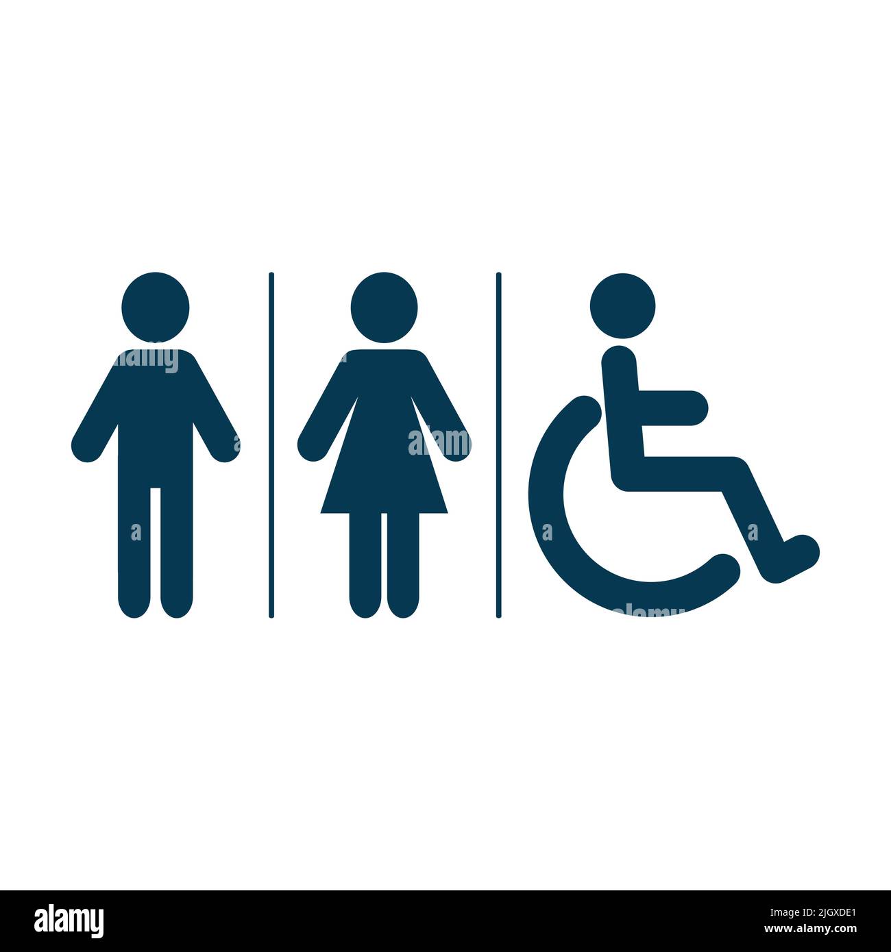 WC sign icon. Toilet symbol. Washroom vector icon Stock Vector