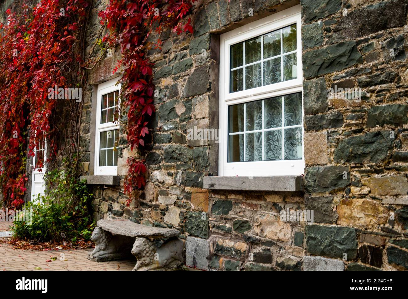 Courtyard at the Virginia Park Lodge in Virginia, Ireland. Stock Photo