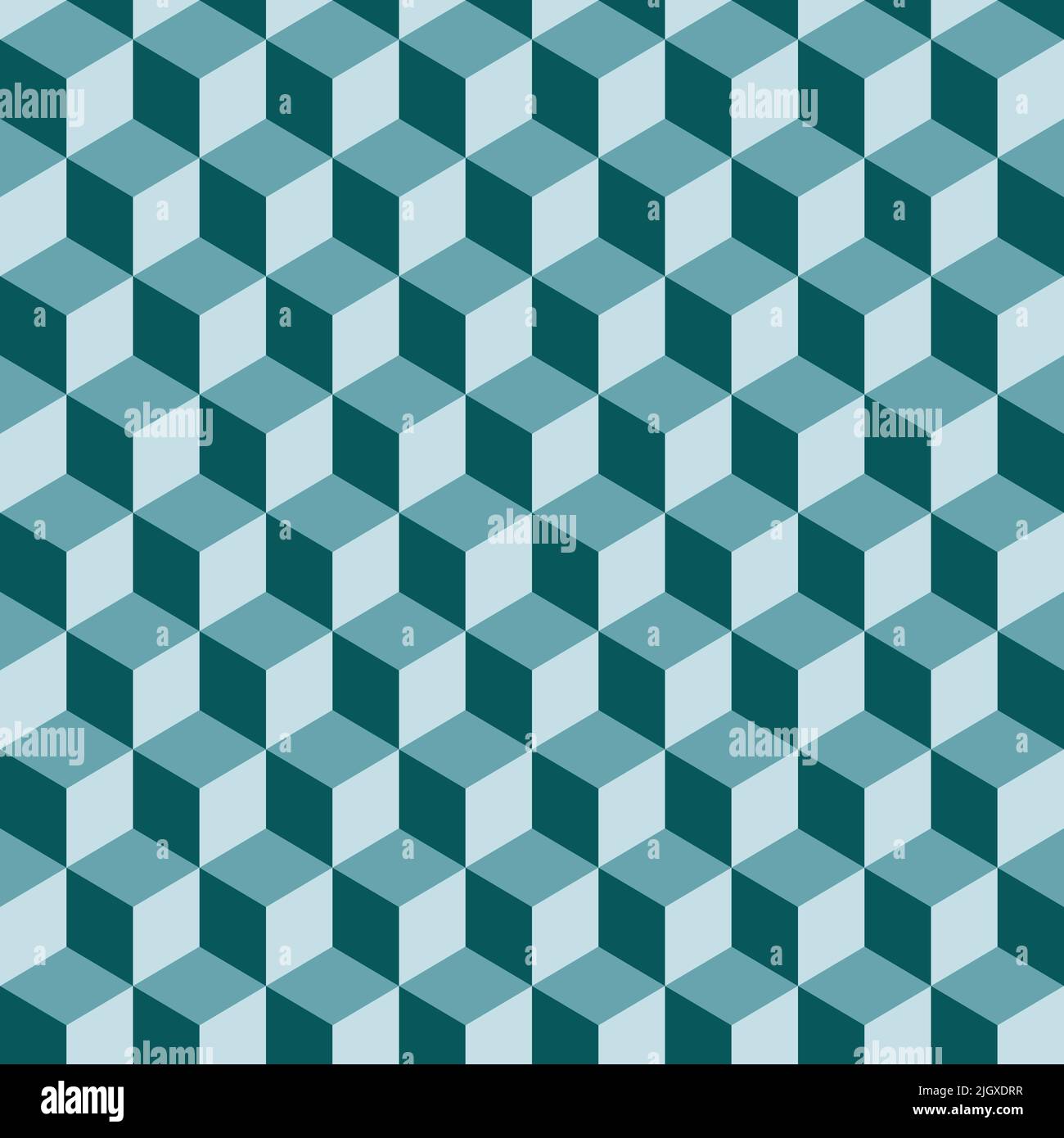 Geometric cube background, vector illustration. 3d geometric cube pattern Stock Vector