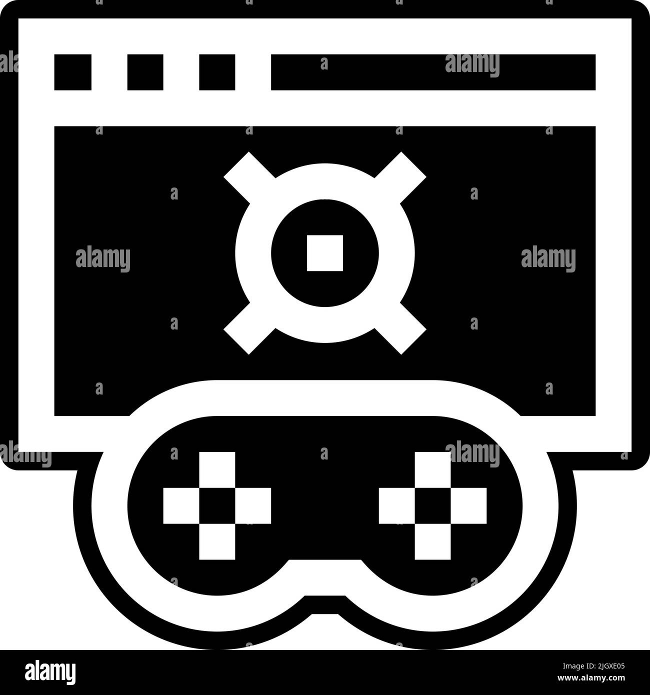 Game development browse icon . Stock Vector