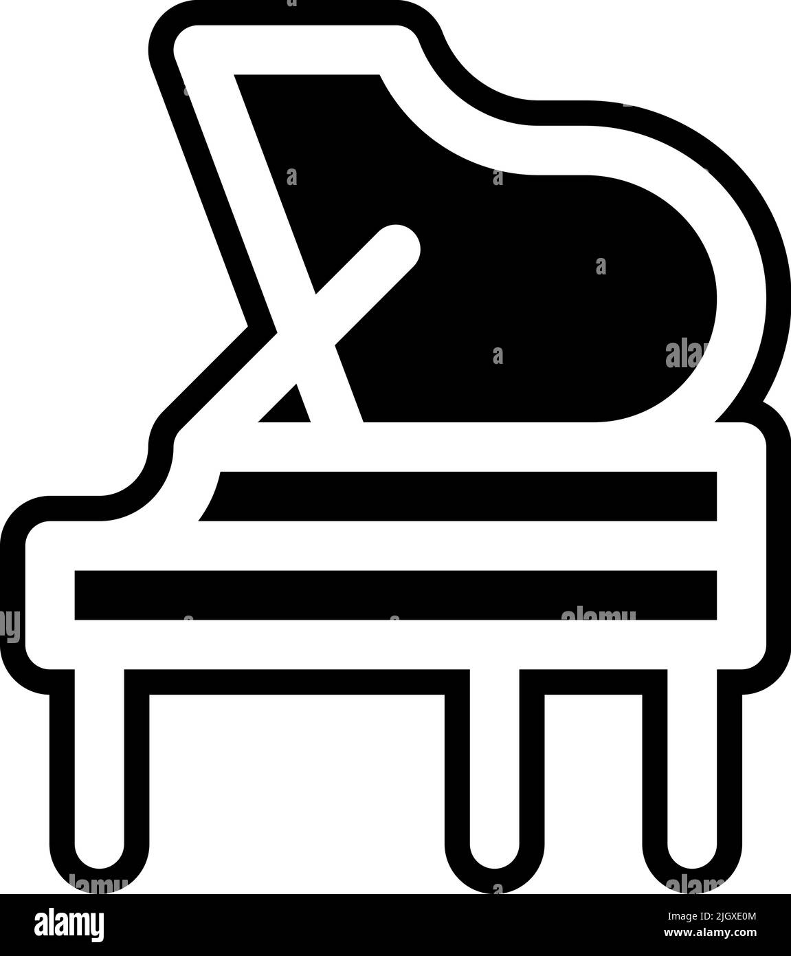 Fine arts piano icon . Stock Vector