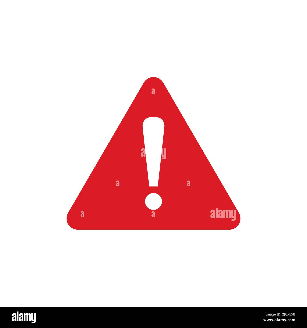 Warning icon vector isolated on white background Stock Vector Image ...