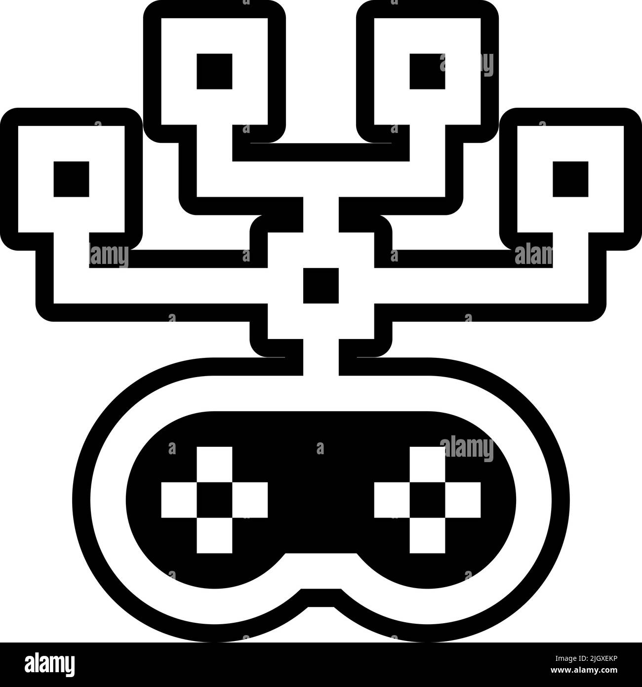 Game development gamepad icon . Stock Vector