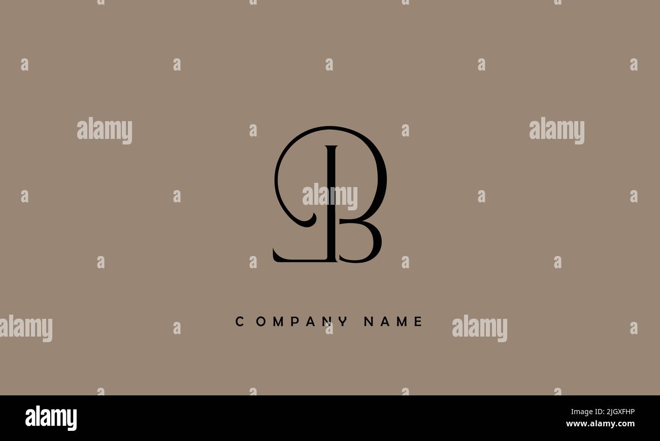 LB, BL Alphabets Letters Logo Monogram Stock Vector