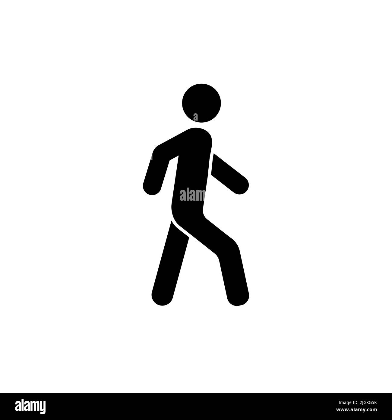 Walk icon vector isolated on white background Stock Vector