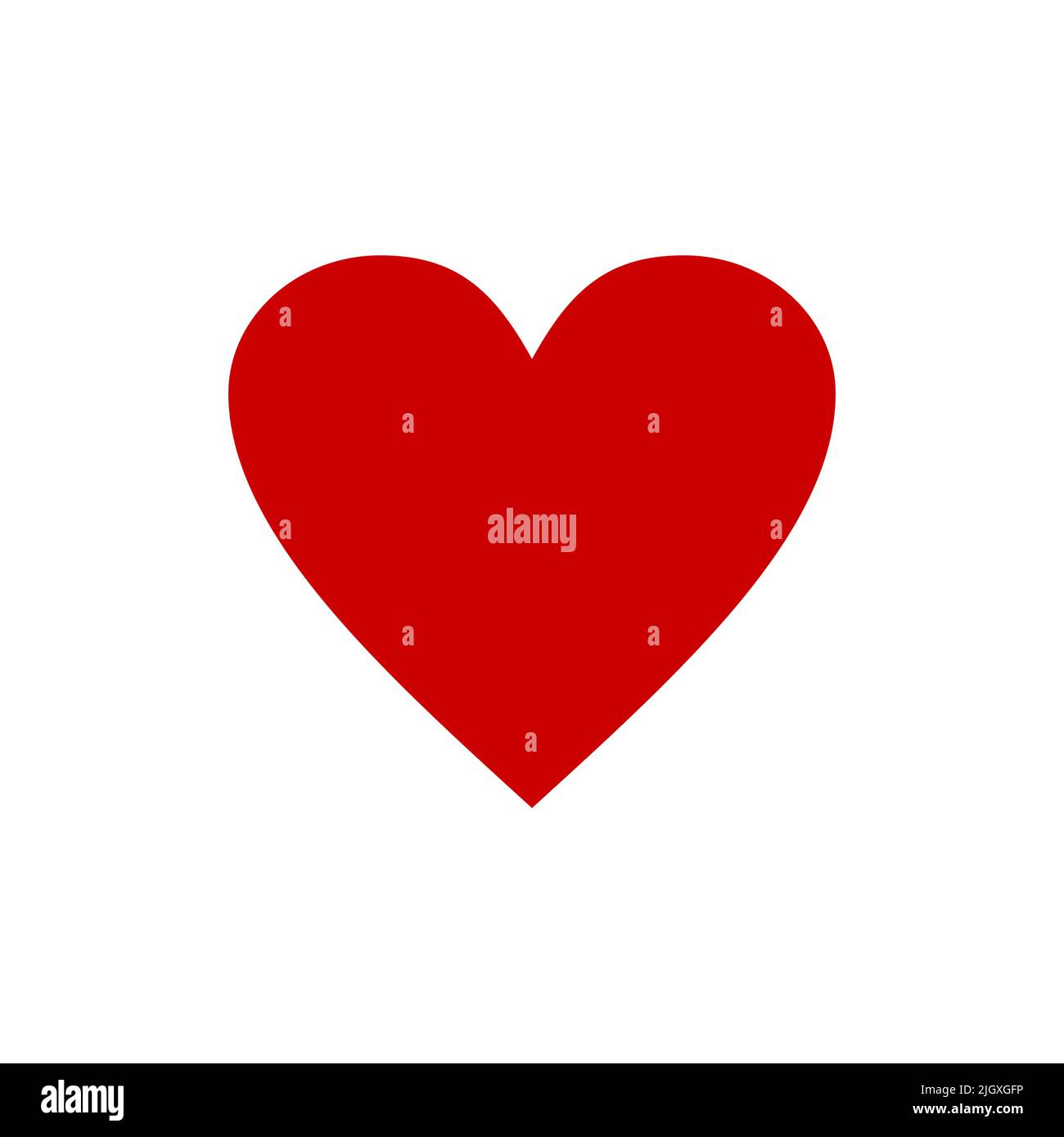 Heart red icon isolated on white background. Vector illustration Stock ...