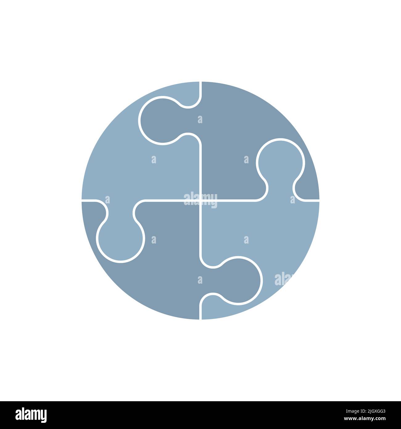 Puzzle Logo icon vector isolated on white background Stock Vector