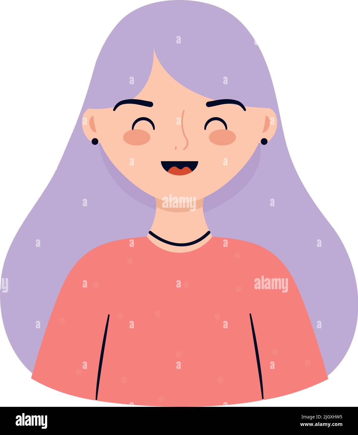 happy girl illustration Stock Vector Image & Art - Alamy