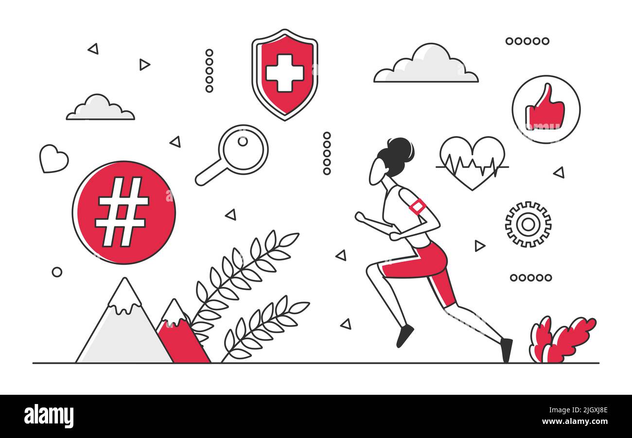 Sport running athlete starts sprint marathon. Healthy body shape of