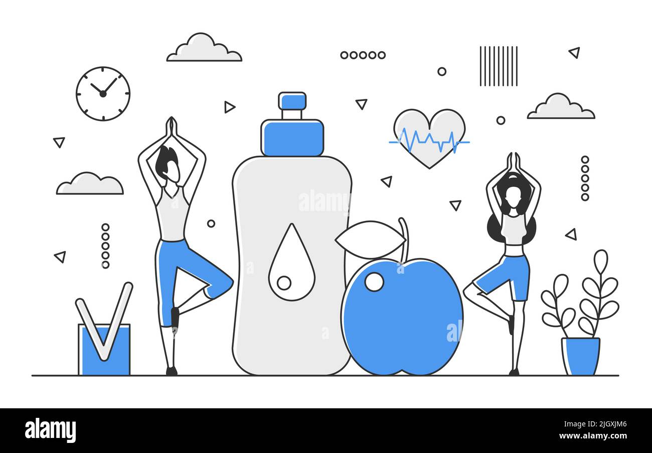 Sport practice for healthy body and mental state. Active lifestyle and