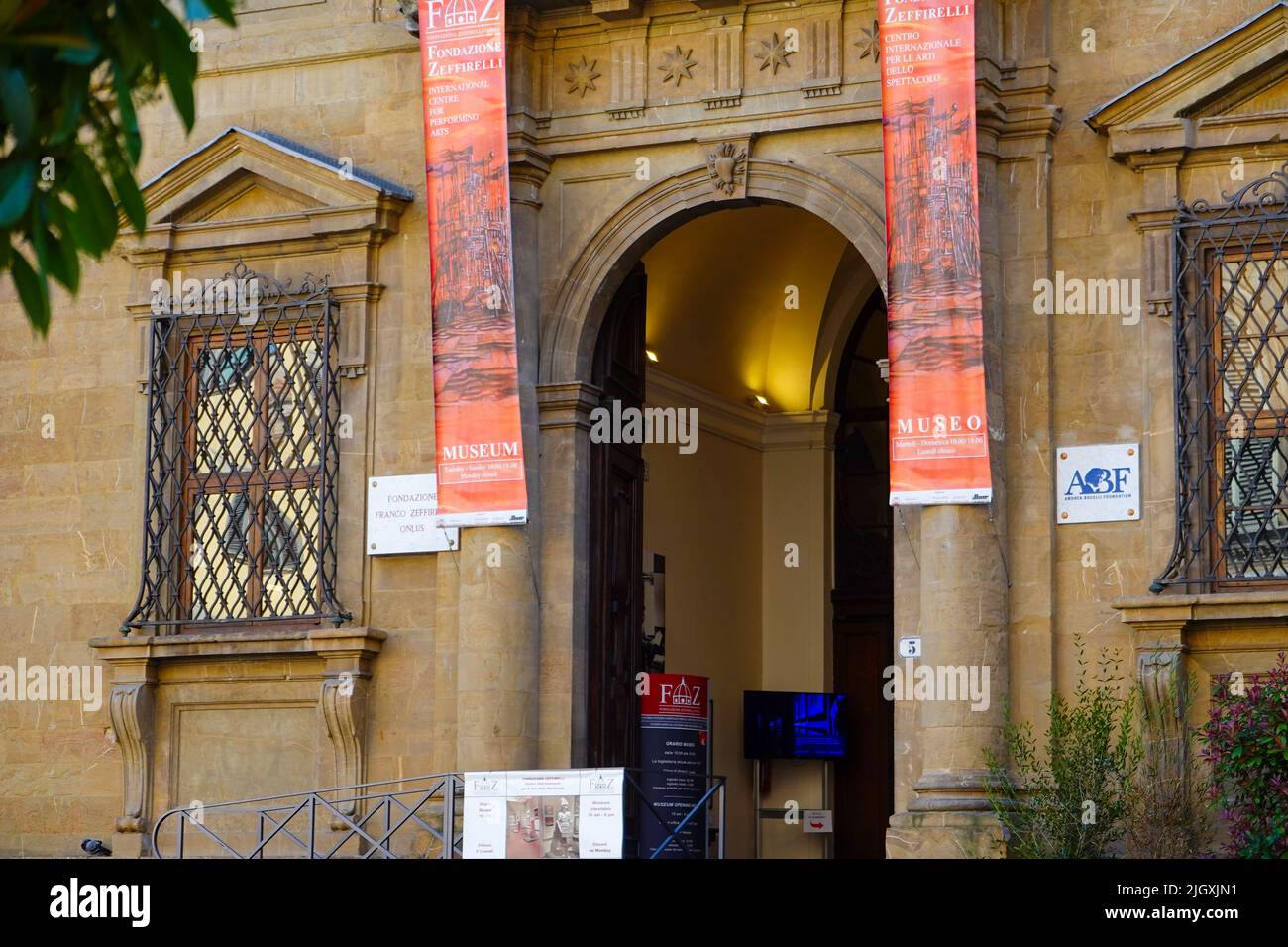 Entrance to the Franco Zeffirelli Foundation Museum complex, Firenze, Italy. Stock Photo