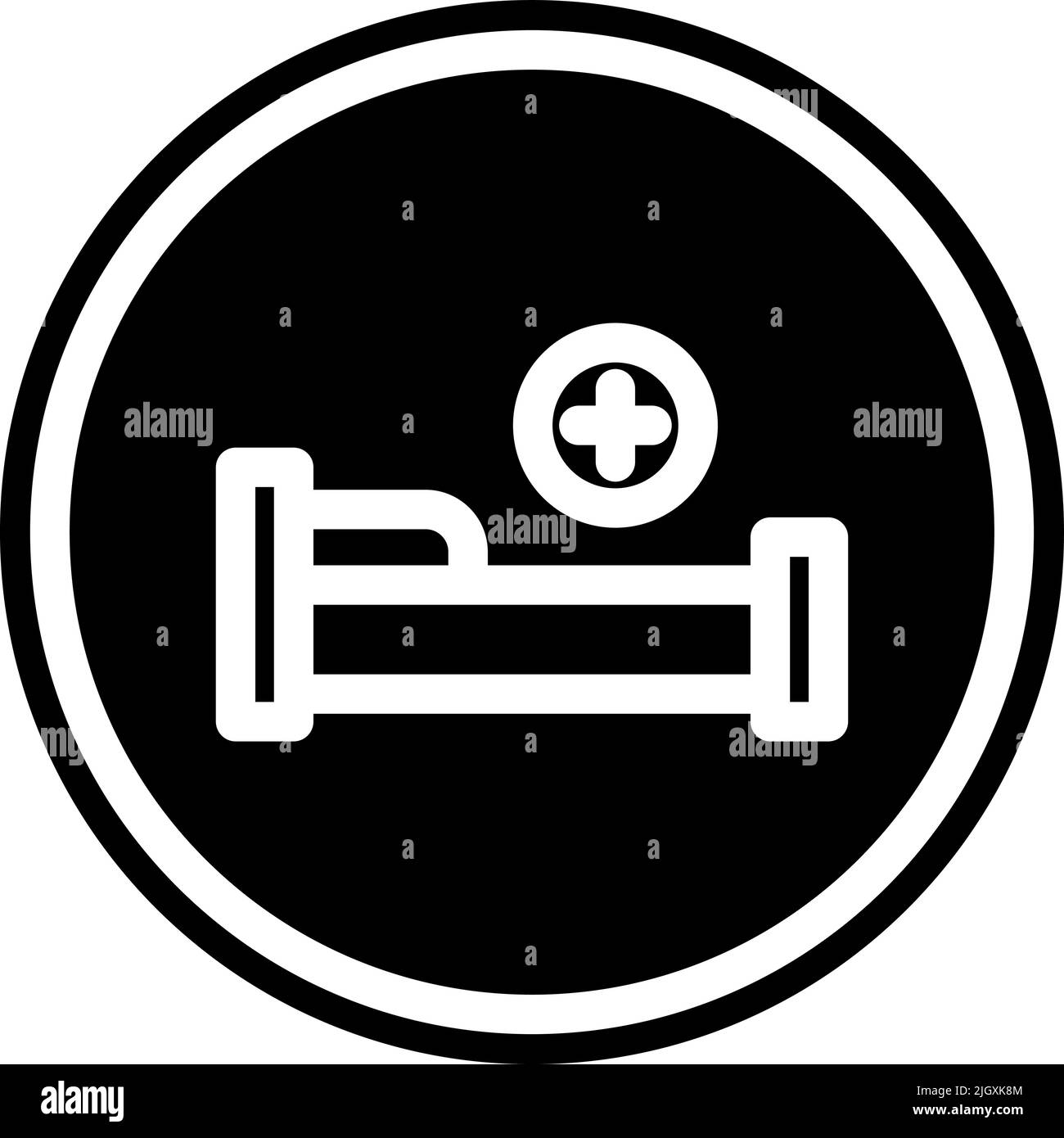 Healthcare hospital bed icon Stock Vector Image & Art - Alamy