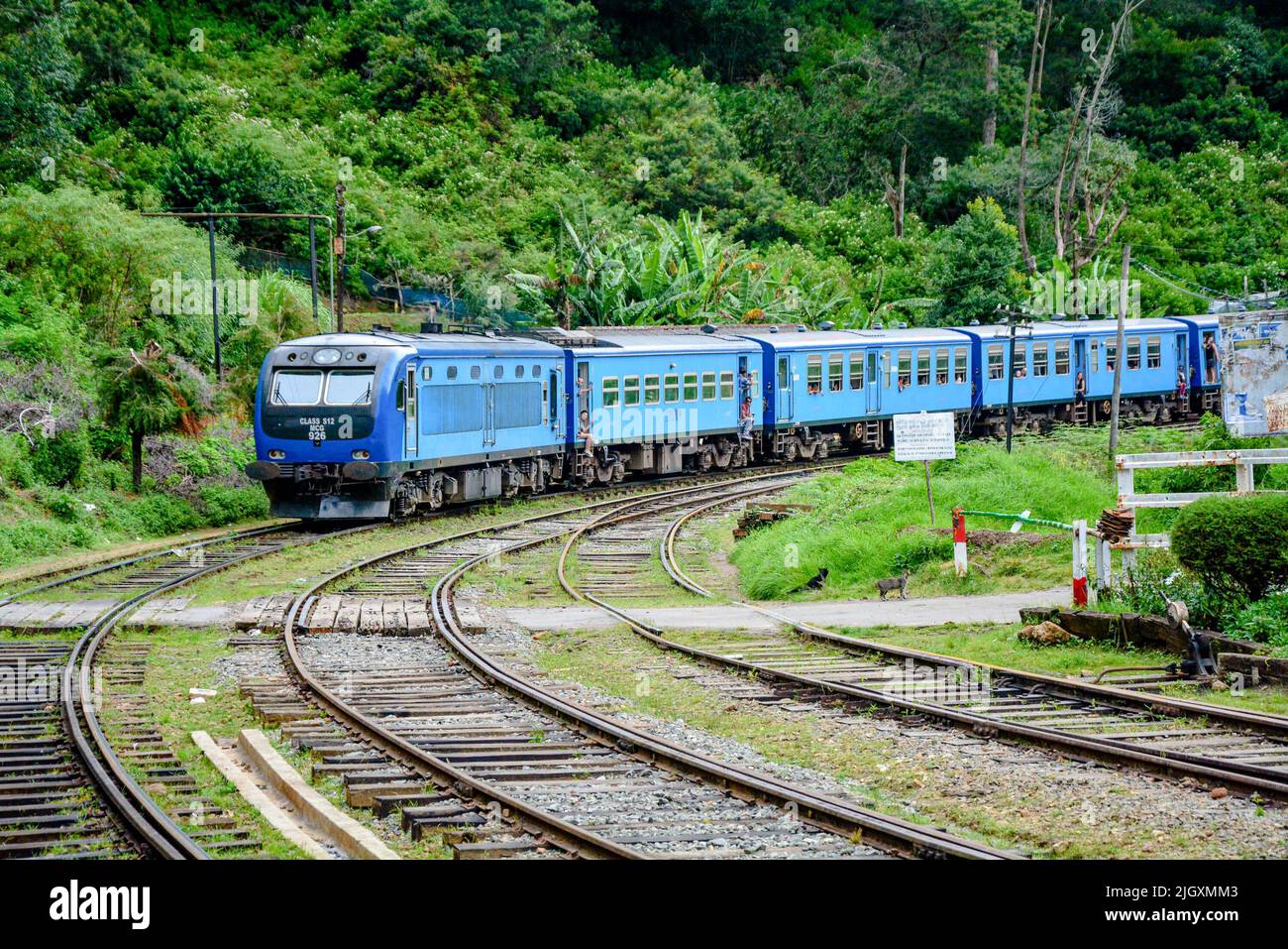 Two Power Set Train This photo taken from Ohiya train station in Srilanka. this is a power ...